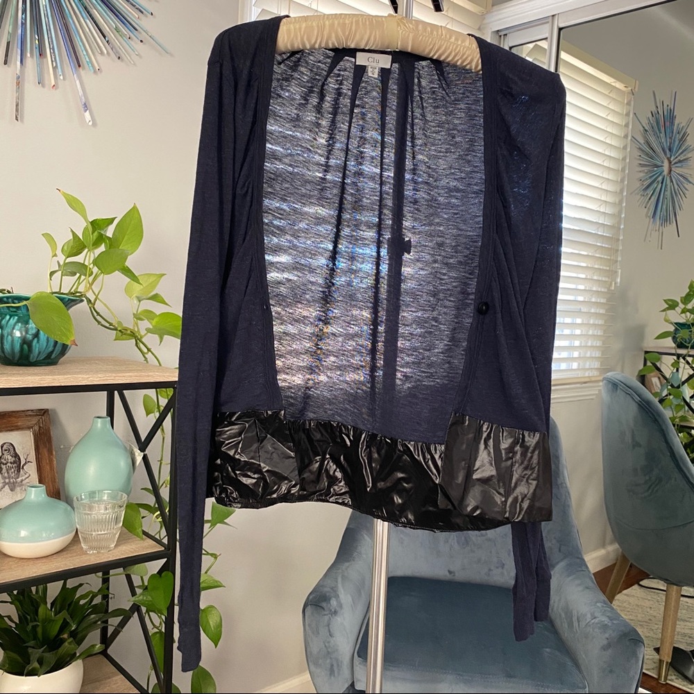Clu funky navy and black cardigan